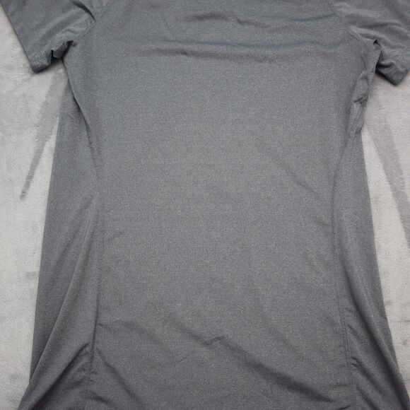 Nike Pro Shirt Womens M Gray Plain Dri Fit V Neck Short Sleeve Pullover Tee - Picture 13 of 15